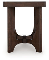 Korestone Dark Brown End Table by Ashley at Eve Furniture