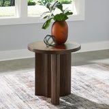 Korestone Dark Brown End Table by Ashley at Eve Furniture