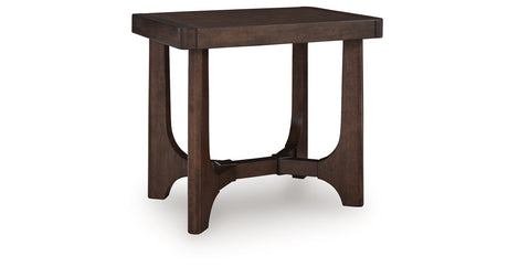 Korestone Dark Brown End Table by Ashley at Eve Furniture