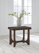 Korestone Dark Brown End Table by Ashley at Eve Furniture