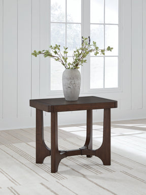 Korestone Dark Brown End Table by Ashley at Eve Furniture