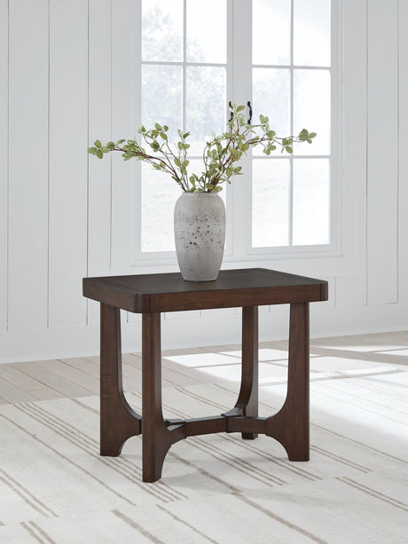 Korestone Dark Brown End Table by Ashley at Eve Furniture