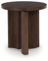 Korestone Dark Brown End Table by Ashley at Eve Furniture