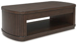 Korestone Dark Brown Lift-Top Coffee Table