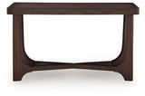 Korestone Dark Brown Sofa Table by Ashley at Eve Furniture