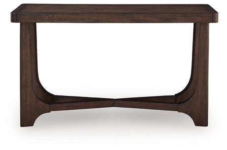 Korestone Dark Brown Sofa Table by Ashley at Eve Furniture