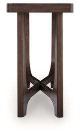 Korestone Dark Brown Sofa Table by Ashley at Eve Furniture