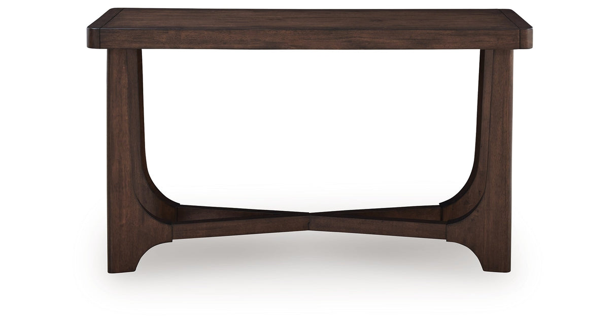 Korestone Dark Brown Sofa Table by Ashley at Eve Furniture