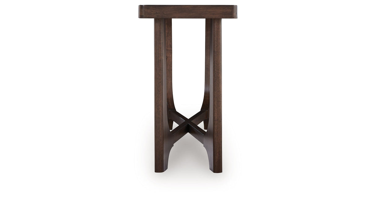 Korestone Dark Brown Sofa Table by Ashley at Eve Furniture
