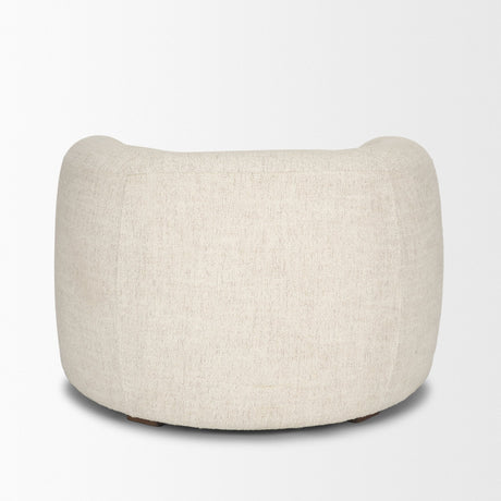 Kornelia Soft Oatmeal Fabric Barrel Accent Chair by Mercana at Eve Furniture
