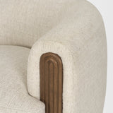 Kornelia Soft Oatmeal Fabric Barrel Accent Chair by Mercana at Eve Furniture
