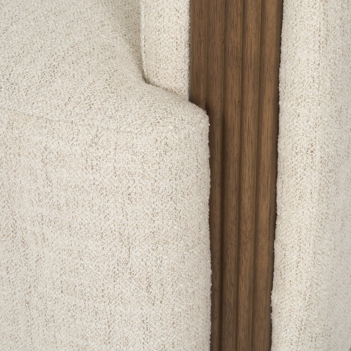 Kornelia Soft Oatmeal Fabric Barrel Accent Chair by Mercana at Eve Furniture