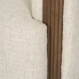 Kornelia Soft Oatmeal Fabric Barrel Accent Chair by Mercana at Eve Furniture