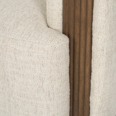 Kornelia Soft Oatmeal Fabric Barrel Accent Chair by Mercana at Eve Furniture