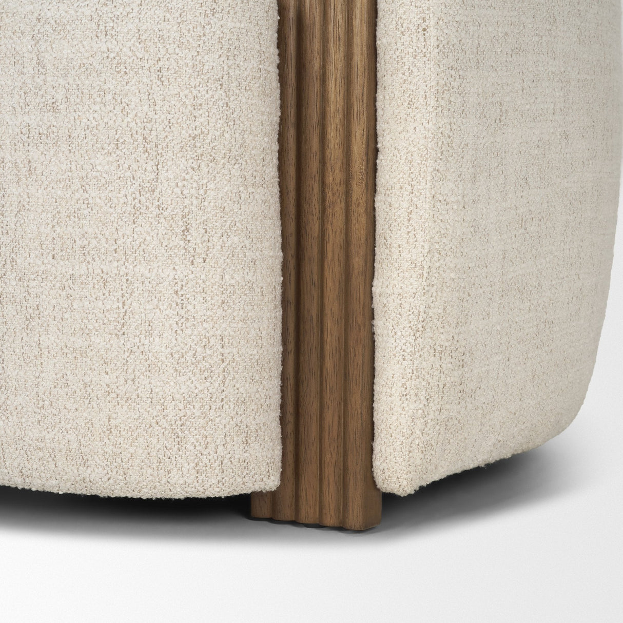 Kornelia Soft Oatmeal Fabric Barrel Accent Chair by Mercana at Eve Furniture