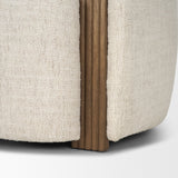 Kornelia Soft Oatmeal Fabric Barrel Accent Chair by Mercana at Eve Furniture