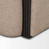 Kornelia Textured Mushroom Fabric Barrel Accent Chair by Mercana at Eve Furniture
