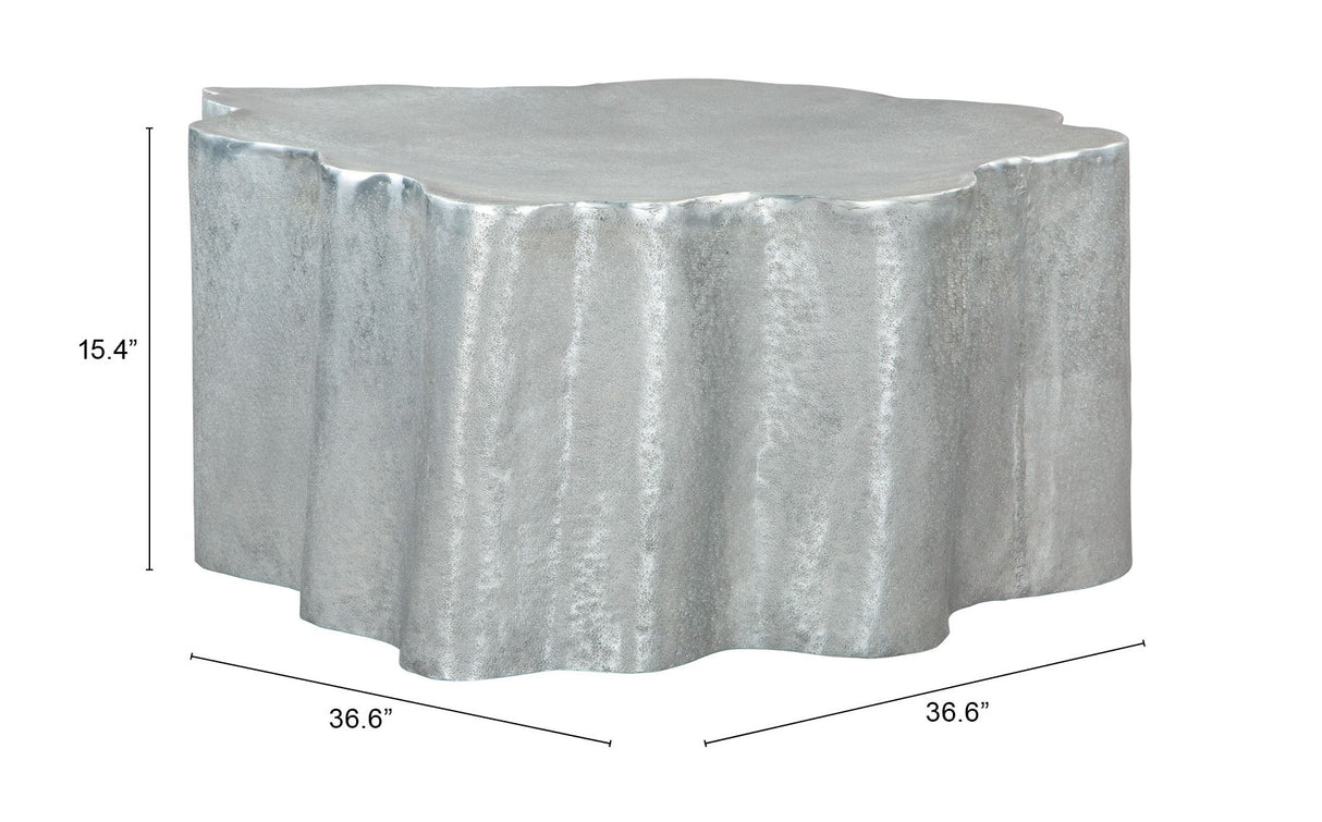Kortha Antique Silver Coffee Table by Zuomod at Eve Furniture