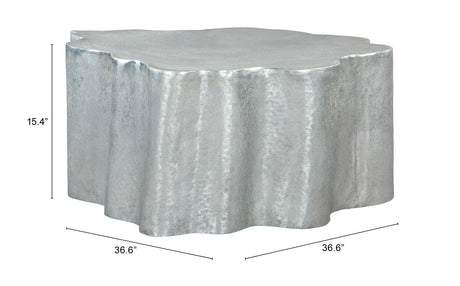 Kortha Antique Silver Coffee Table by Zuomod at Eve Furniture
