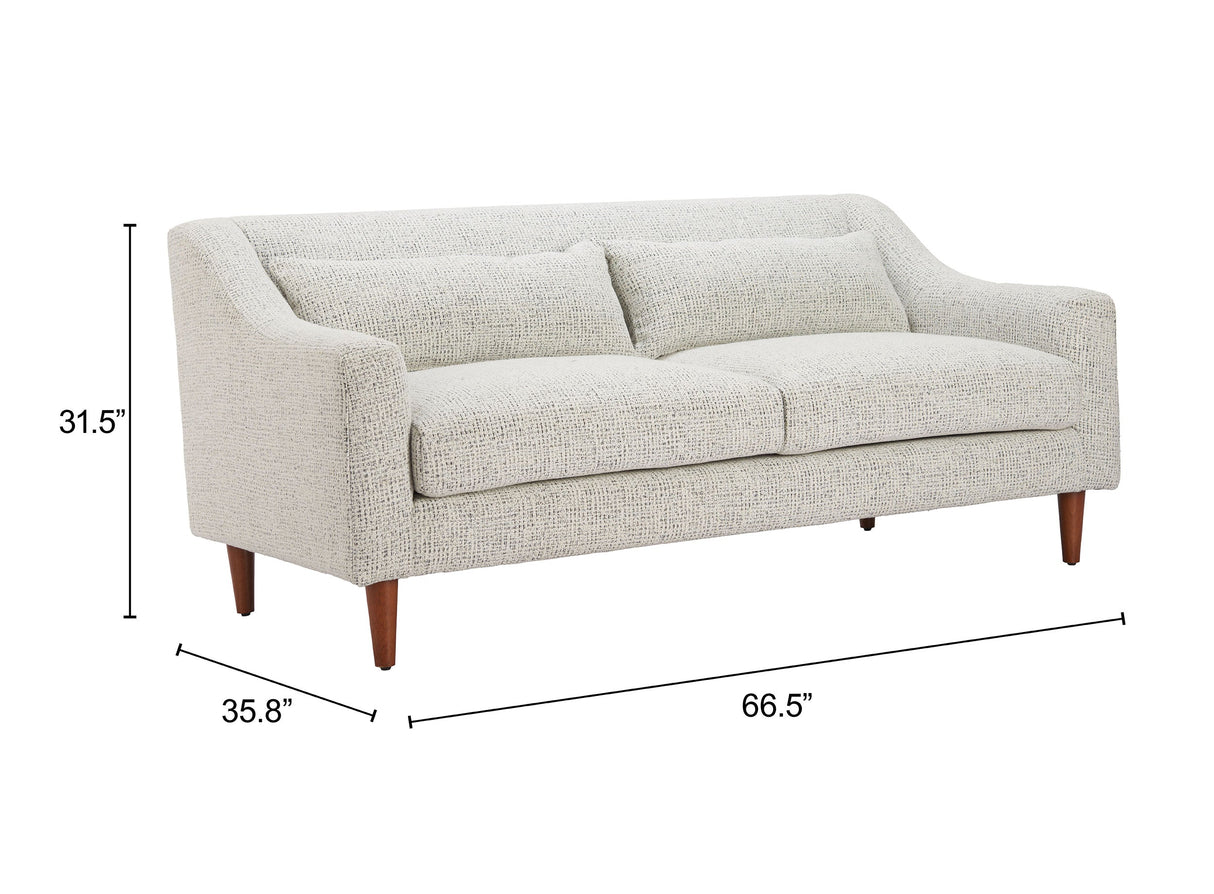 Koseli Pewter Gray Loveseat by Zuomod at Eve Furniture