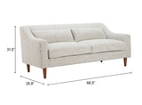 Koseli Pewter Gray Loveseat by Zuomod at Eve Furniture