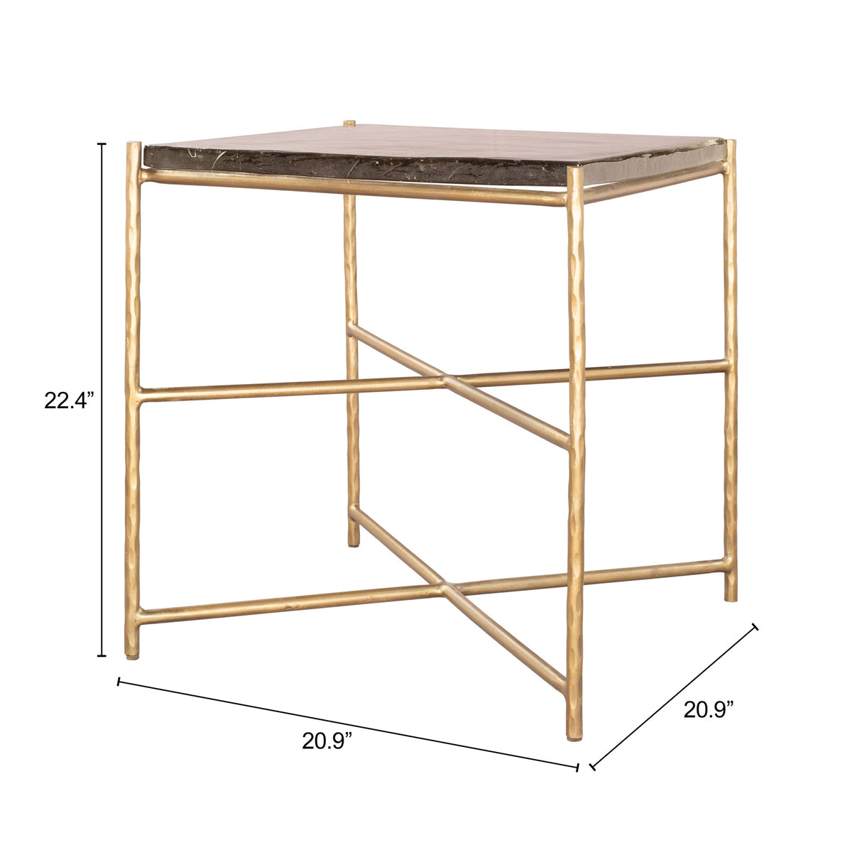 Kove Gold Side Table by Zuomod at Eve Furniture