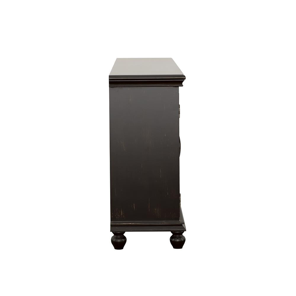 Kovu Black 4-Door Accent Cabinet