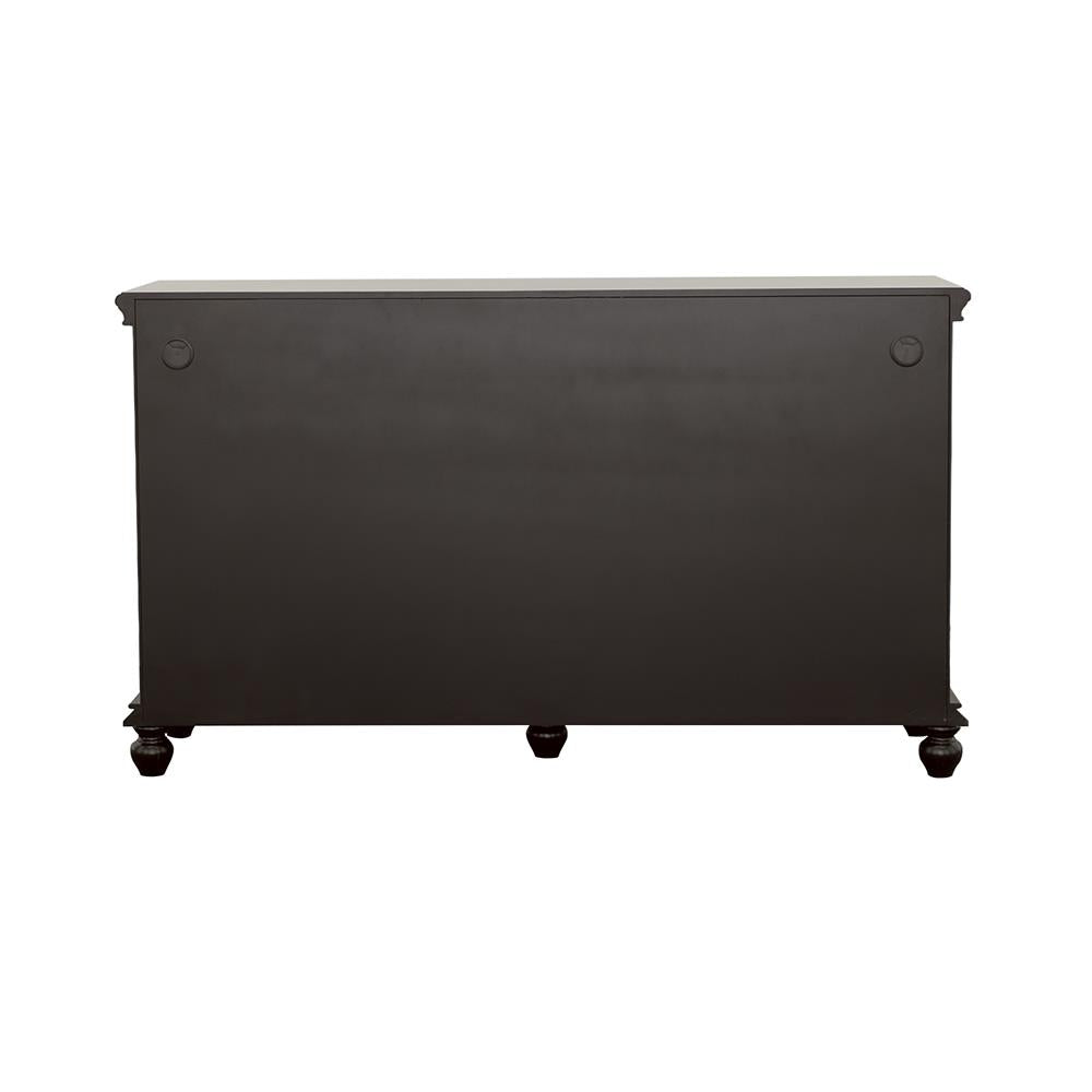 Kovu Black 4-Door Accent Cabinet