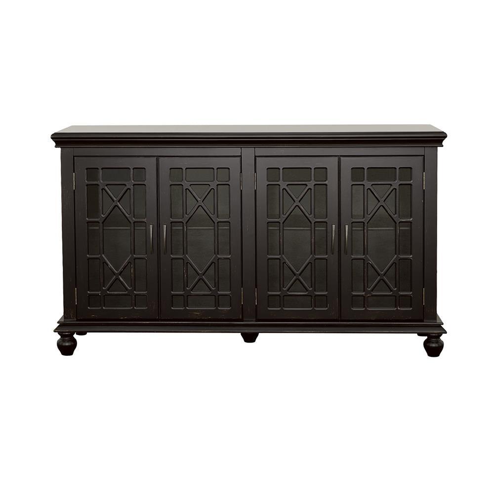 Kovu Black 4-Door Accent Cabinet by Coaster at Eve Furniture