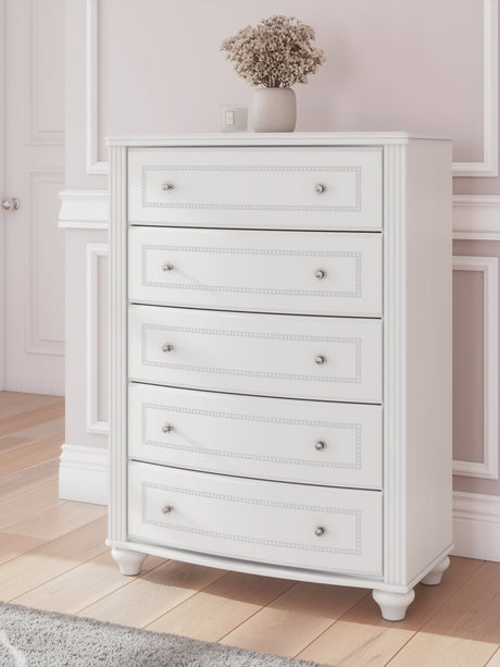 Kozlani White Chest of Drawers by Ashley at Eve Furniture