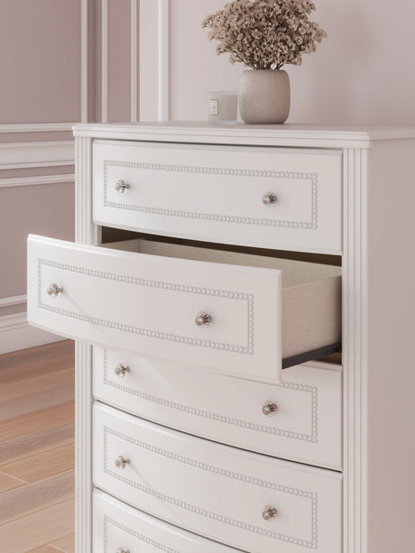 Kozlani White Chest of Drawers by Ashley at Eve Furniture