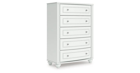 Kozlani White Chest of Drawers by Ashley at Eve Furniture