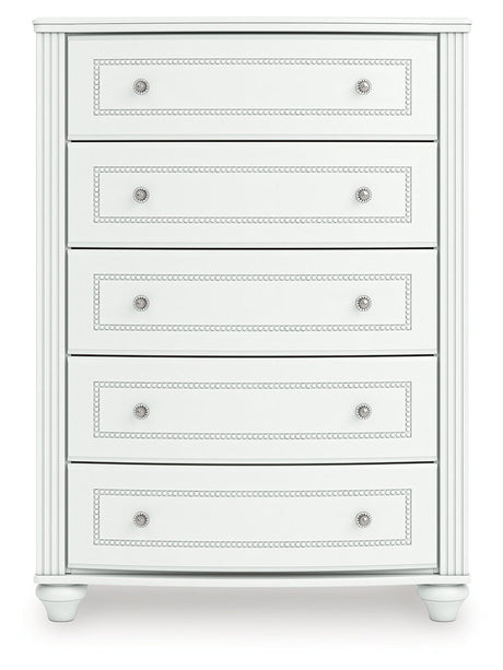 Kozlani White Chest of Drawers by Ashley at Eve Furniture