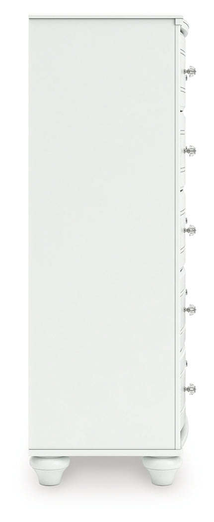 Kozlani White Chest of Drawers by Ashley at Eve Furniture