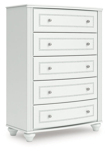 Kozlani White Chest of Drawers by Ashley at Eve Furniture