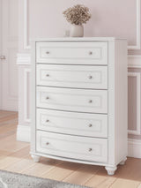 Kozlani White Chest of Drawers by ASHLEY FURNITURE at Eve Furniture