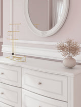 Kozlani White Dresser and Mirror by Ashley at Eve Furniture
