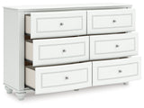 Kozlani White Dresser by ASHLEY FURNITURE at Eve Furniture