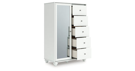 Kozlani White Dressing Chest by Ashley at Eve Furniture