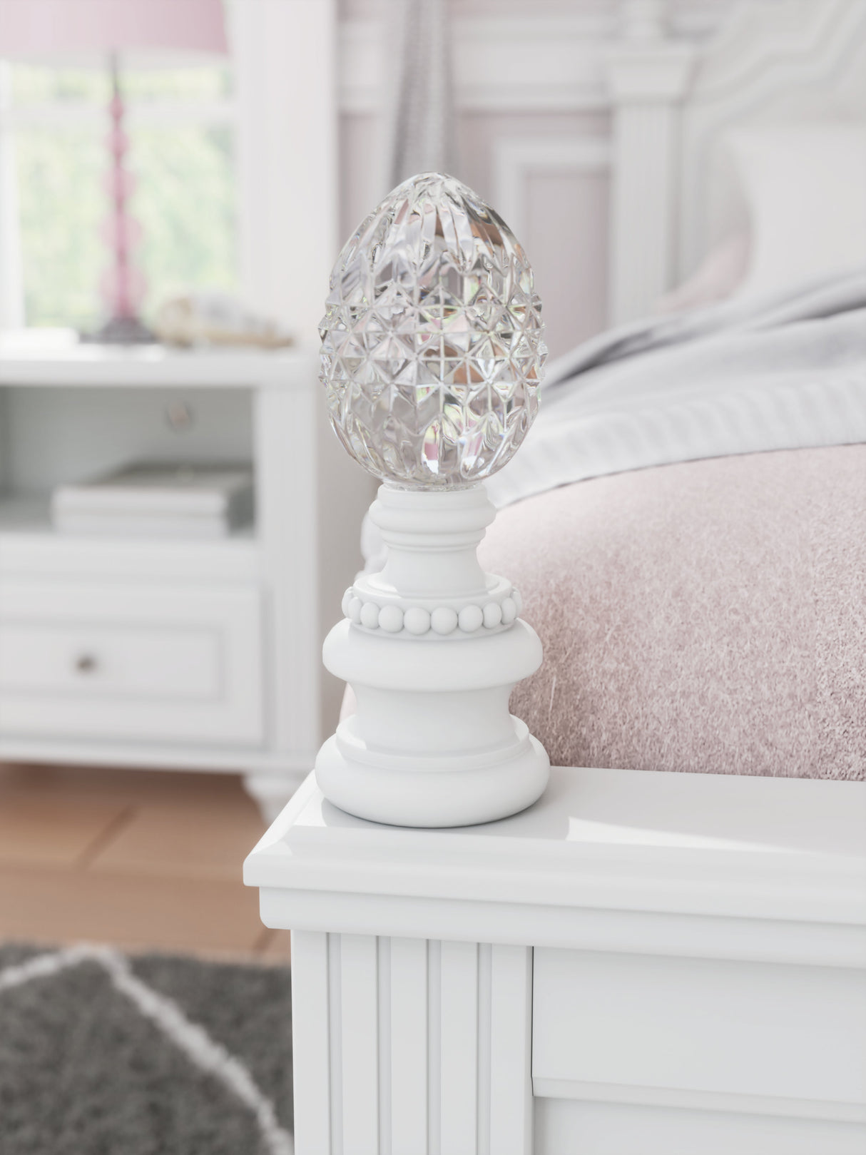 Kozlani White Full Upholstered Panel Bed by Ashley at Eve Furniture