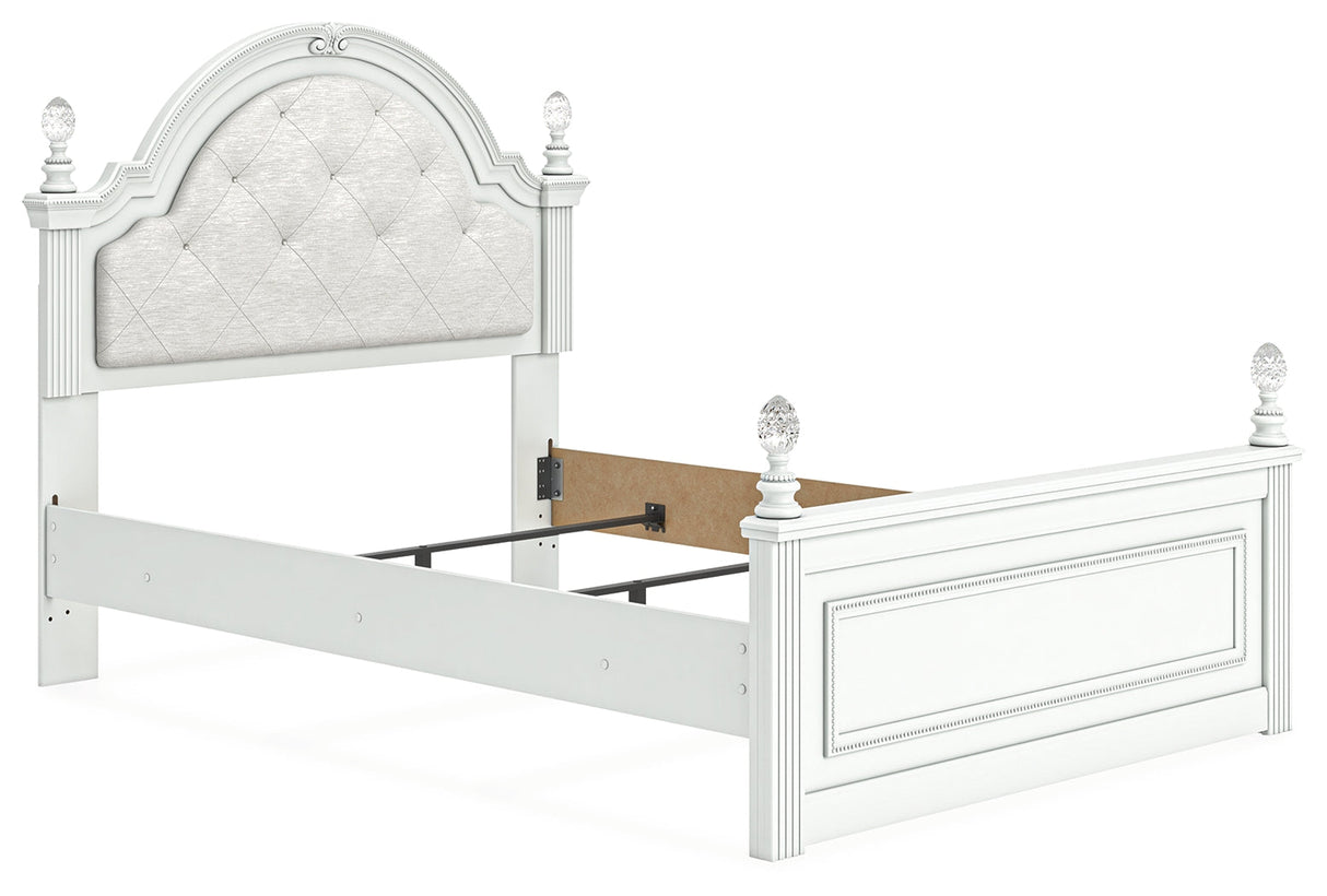 Kozlani White Full Upholstered Panel Bed by Ashley at Eve Furniture