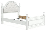 Kozlani White Full Upholstered Panel Bed by Ashley at Eve Furniture