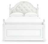 Kozlani White Full Upholstered Panel Bed by Ashley at Eve Furniture