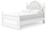 Kozlani White Full Upholstered Panel Bed by Ashley at Eve Furniture