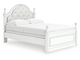Kozlani White Full Upholstered Panel Bed by Ashley at Eve Furniture