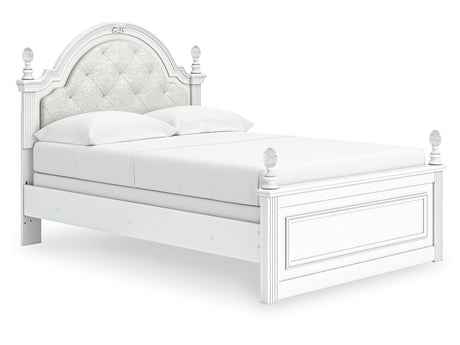 Kozlani White Full Upholstered Panel Bed by Ashley at Eve Furniture