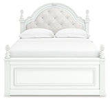 Kozlani White Full Upholstered Panel Storage Bed by Ashley at Eve Furniture
