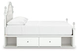 Kozlani White Full Upholstered Panel Storage Bed by Ashley at Eve Furniture