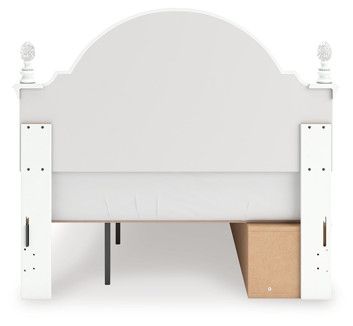 Kozlani White Full Upholstered Panel Storage Bed by Ashley at Eve Furniture