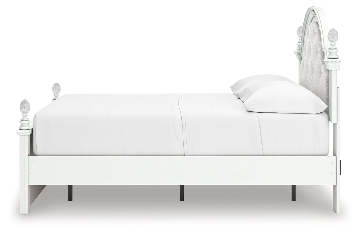 Kozlani White Full Upholstered Panel Storage Bed by Ashley at Eve Furniture